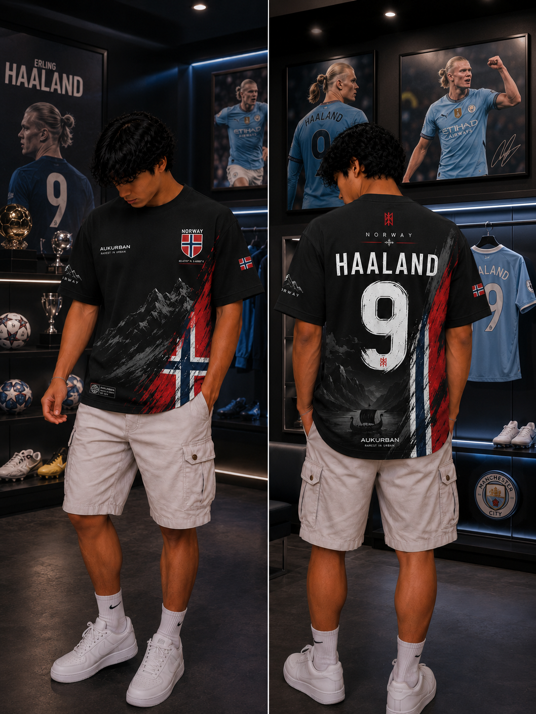 Haaland Norway Oversized Premium T-Shirt &mdash; photo 1