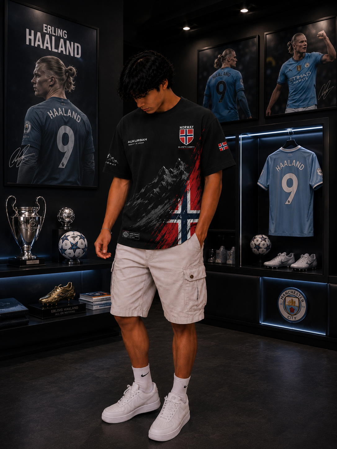 Haaland Norway Oversized Premium T-Shirt &mdash; photo 4
