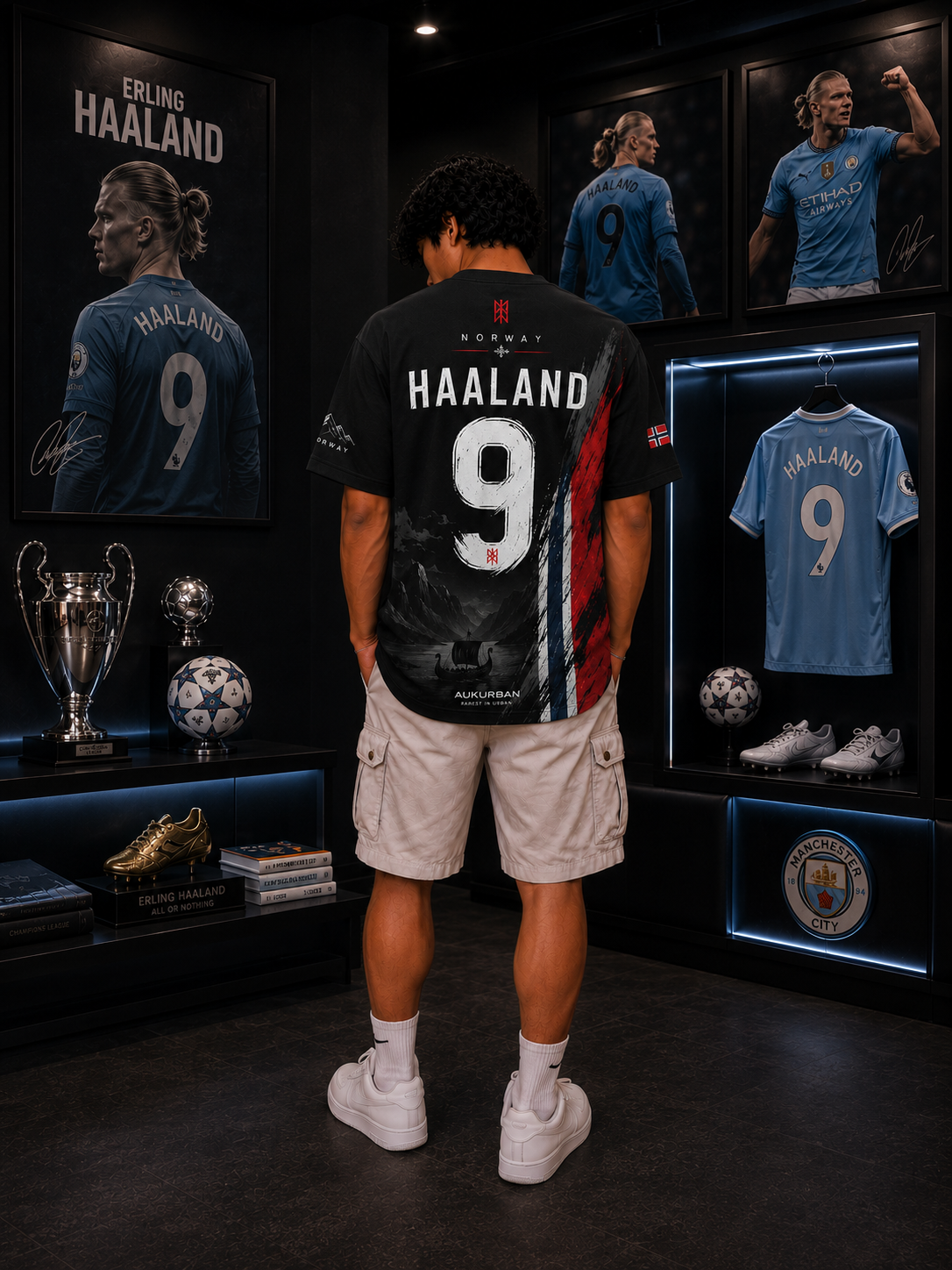 Haaland Norway Oversized Premium T-Shirt &mdash; photo 2
