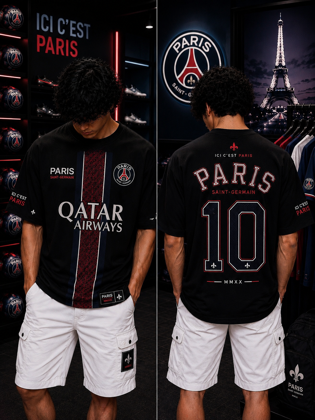 Paris Saint-Germain 10 - Oversized T-Shirt &mdash; photo 1