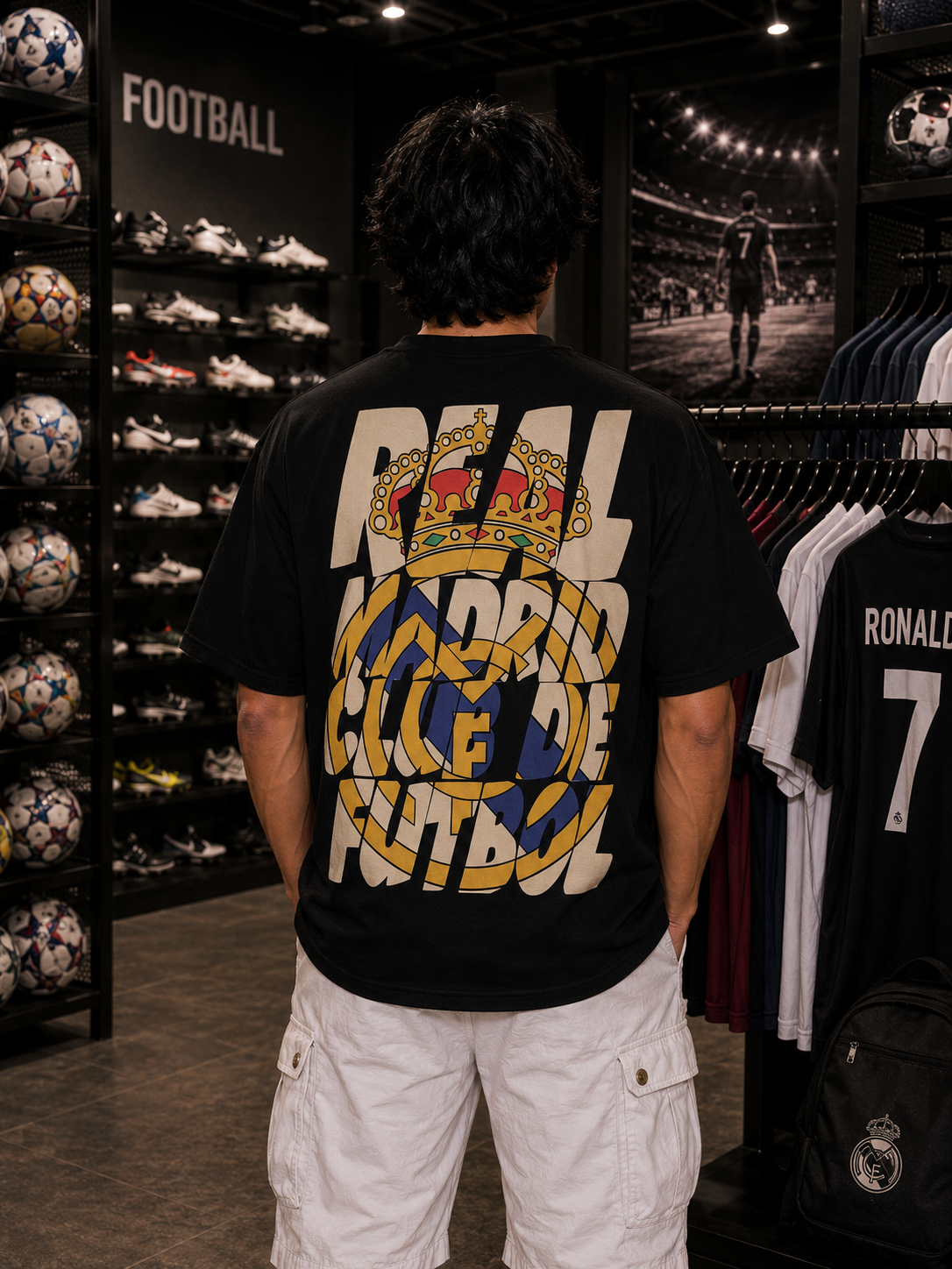 Real Madrid Oversized Tee – Champions Edition