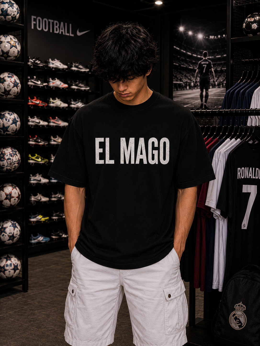 Neymar Jr. Oversized Tee – Football Star Edition