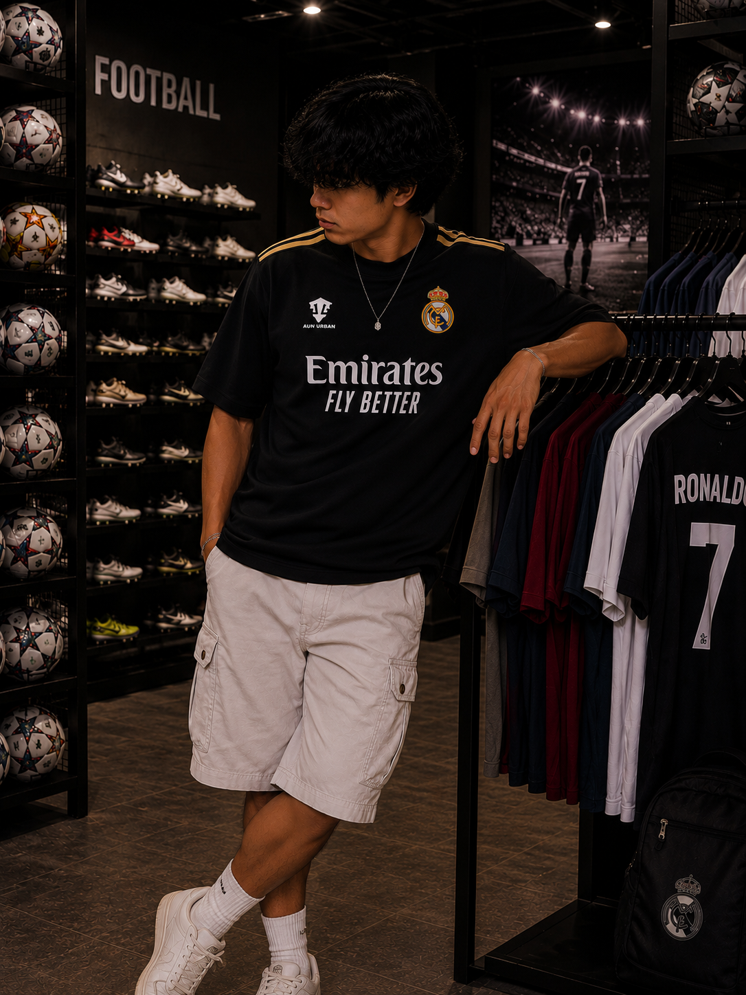 Real Madrid Jersey B Oversized Tee – Football Heritage Edition