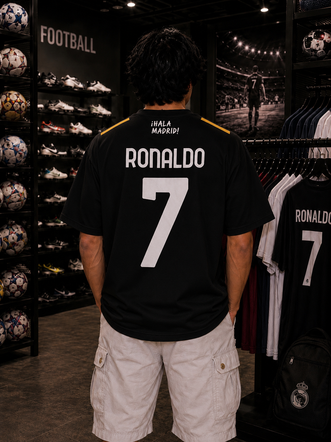 Real Madrid Jersey B Oversized Tee – Football Heritage Edition