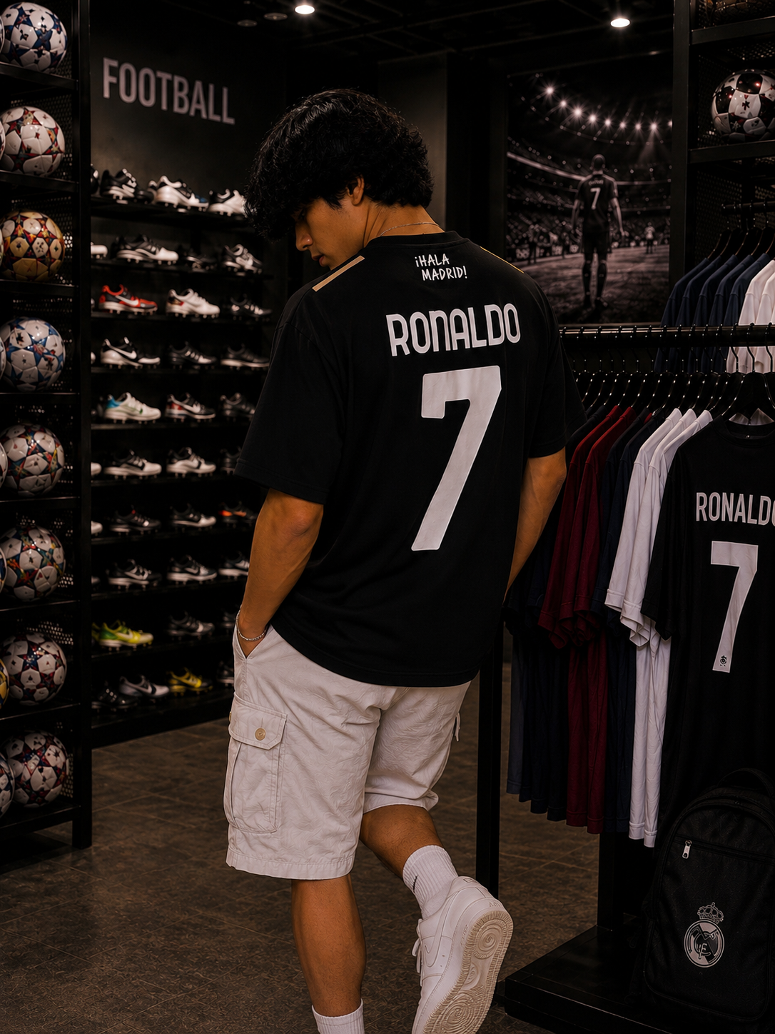 Real Madrid Jersey B Oversized Tee – Football Heritage Edition