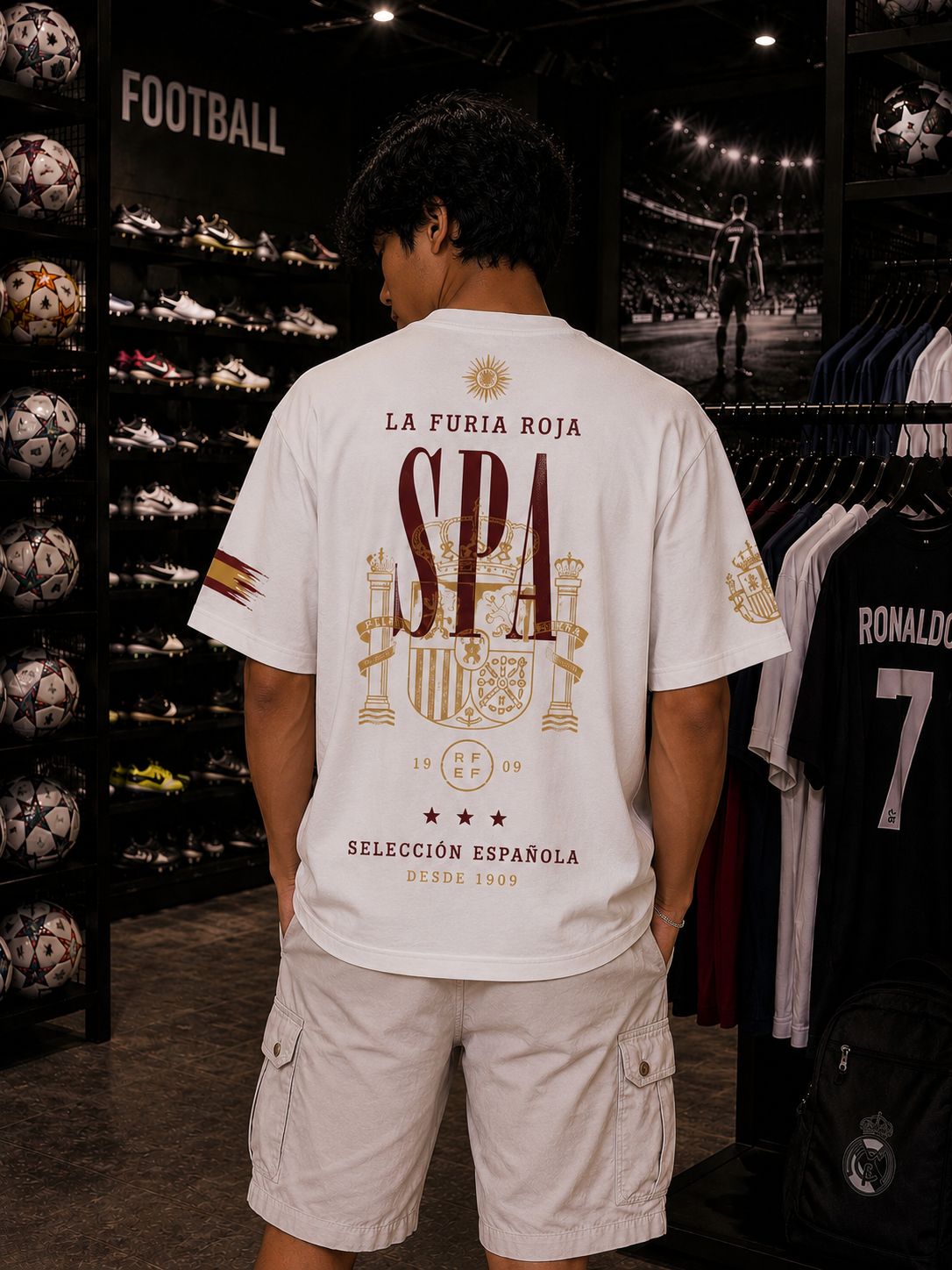 Spain "La Furia Roja" - Oversized T-Shirt &mdash; photo 3