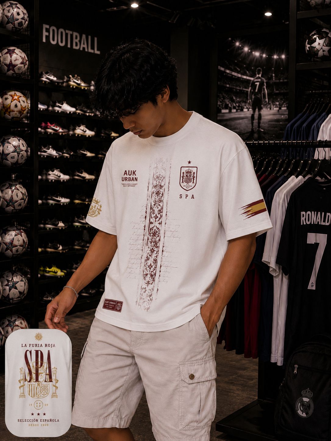 Spain "La Furia Roja" - Oversized T-Shirt &mdash; photo 4