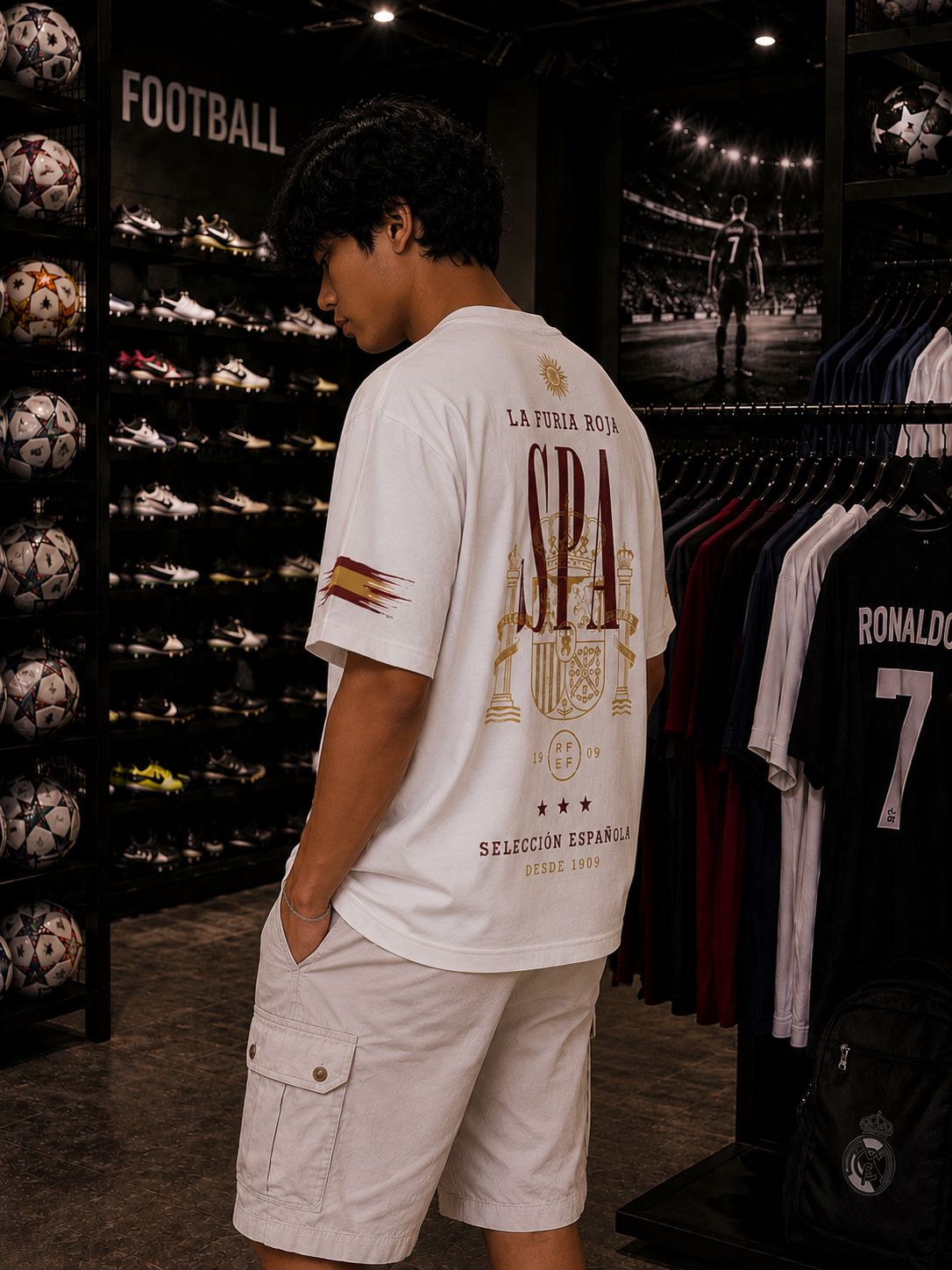 Spain "La Furia Roja" - Oversized T-Shirt &mdash; photo 2