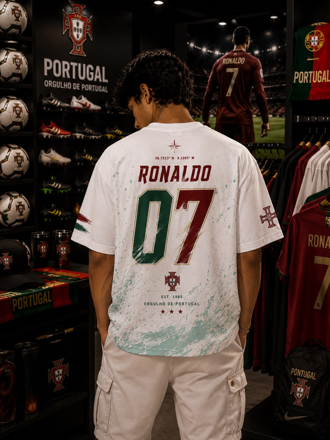 Portugal Ronaldo 07 - Oversized T-Shirt &mdash; photo 4