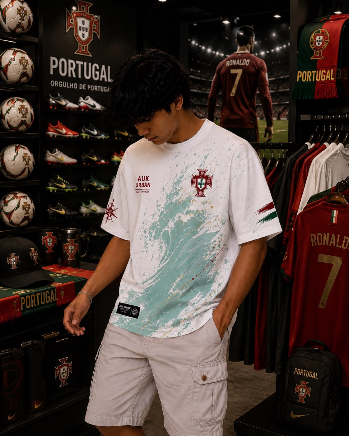 Portugal Ronaldo 07 - Oversized T-Shirt &mdash; photo 2