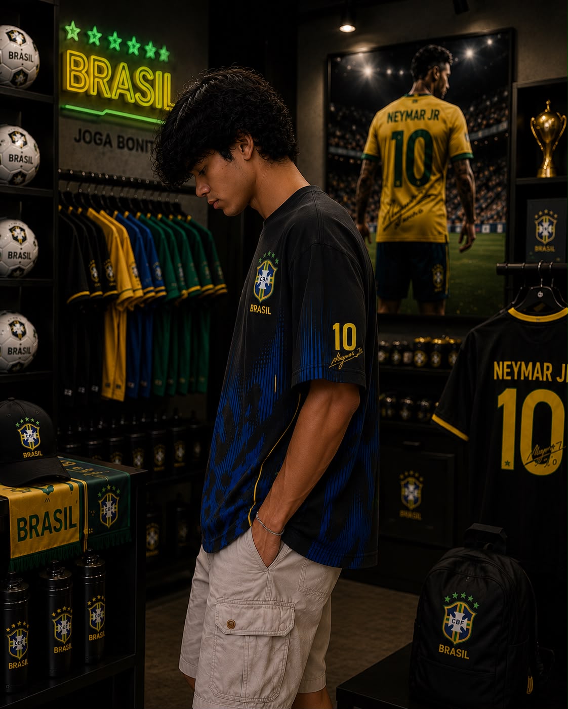 Brazil Neymar Jr 10 Oversized T-Shirt – Joga Bonito Edition &mdash; photo 1