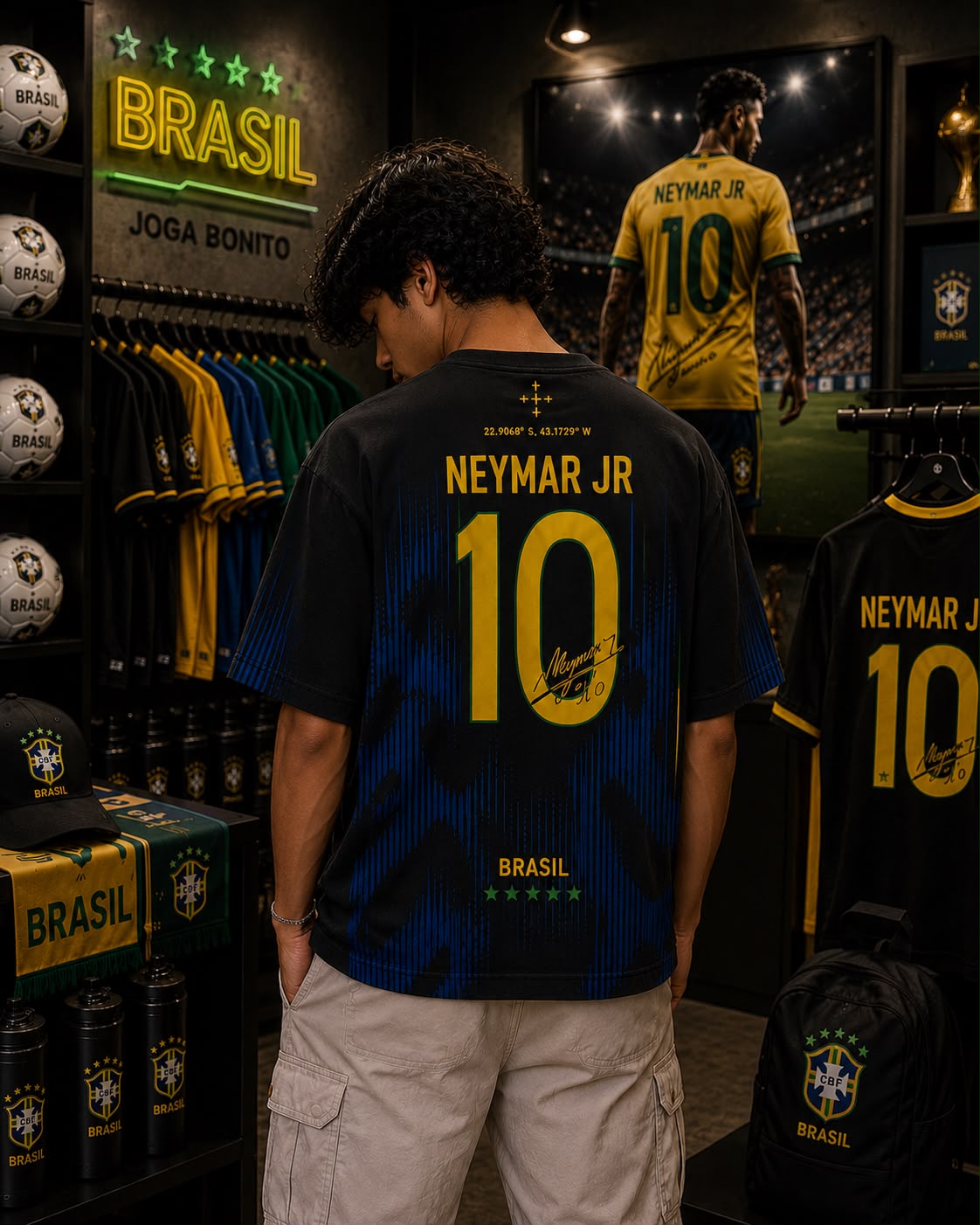 Brazil Neymar Jr 10 Oversized T-Shirt – Joga Bonito Edition &mdash; photo 2