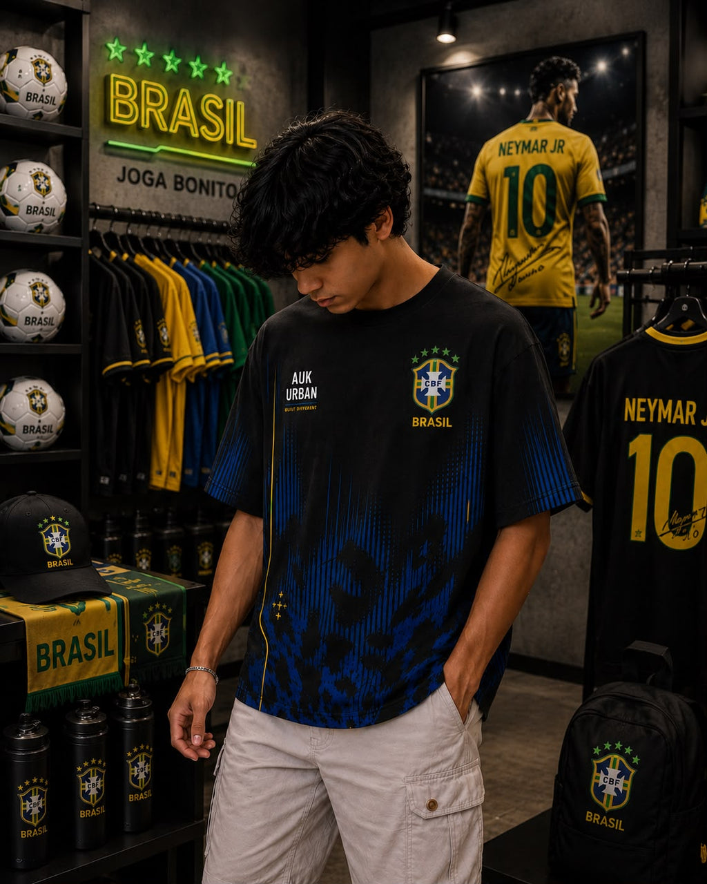 Brazil Neymar Jr 10 Oversized T-Shirt – Joga Bonito Edition