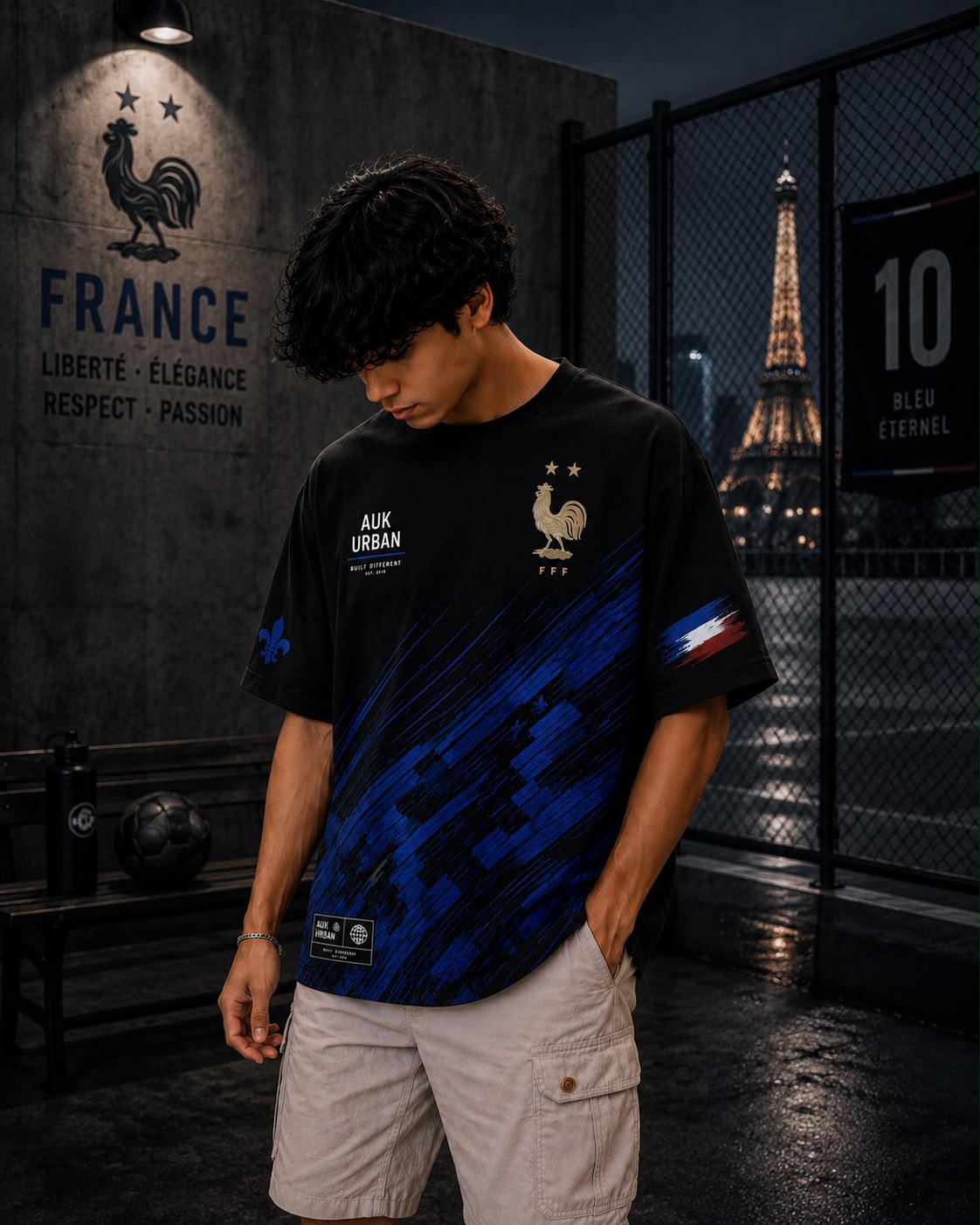 France Mbappé 10 Oversized T-Shirt – Bleu Éternel Edition &mdash; photo 1