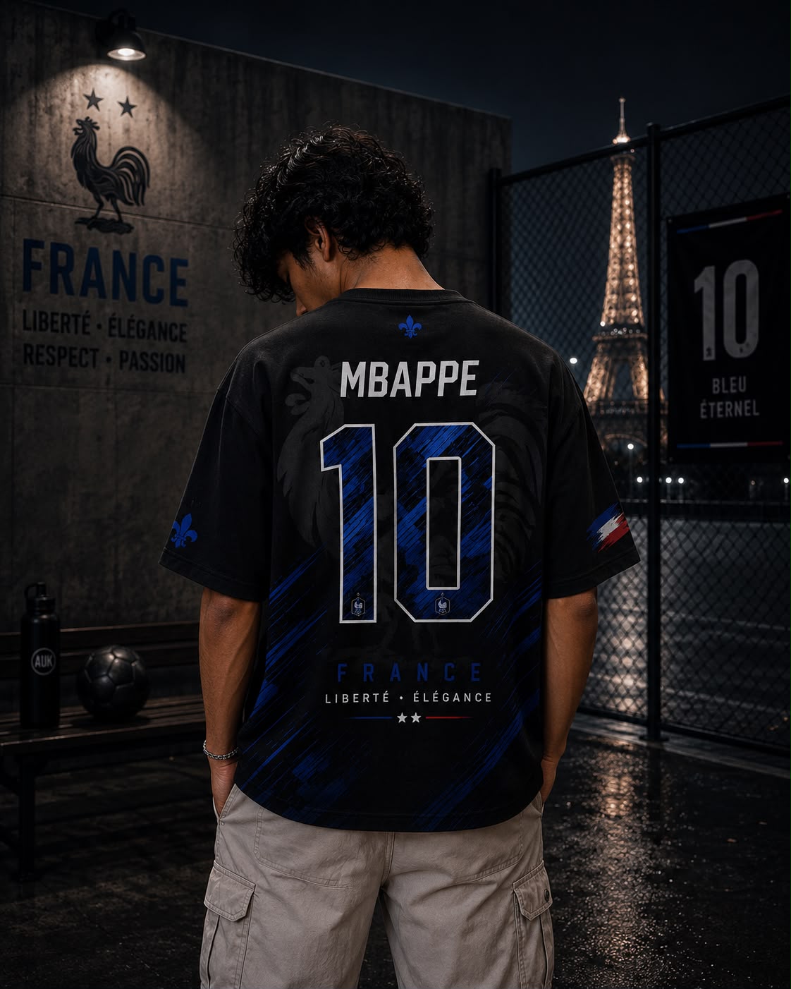 France Mbappé 10 Oversized T-Shirt – Bleu Éternel Edition &mdash; photo 2