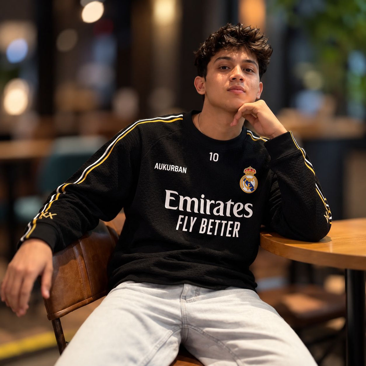 Mbappé 10 Waffle Knit Oversized Full Sleeve T-Shirt &mdash; photo 7