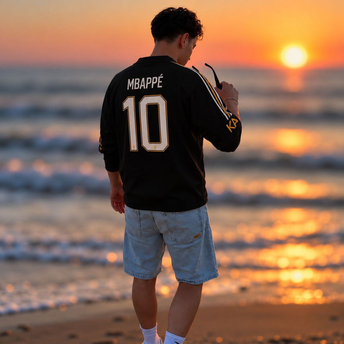 Mbappé 10 Waffle Knit Oversized Full Sleeve T-Shirt &mdash; photo 5