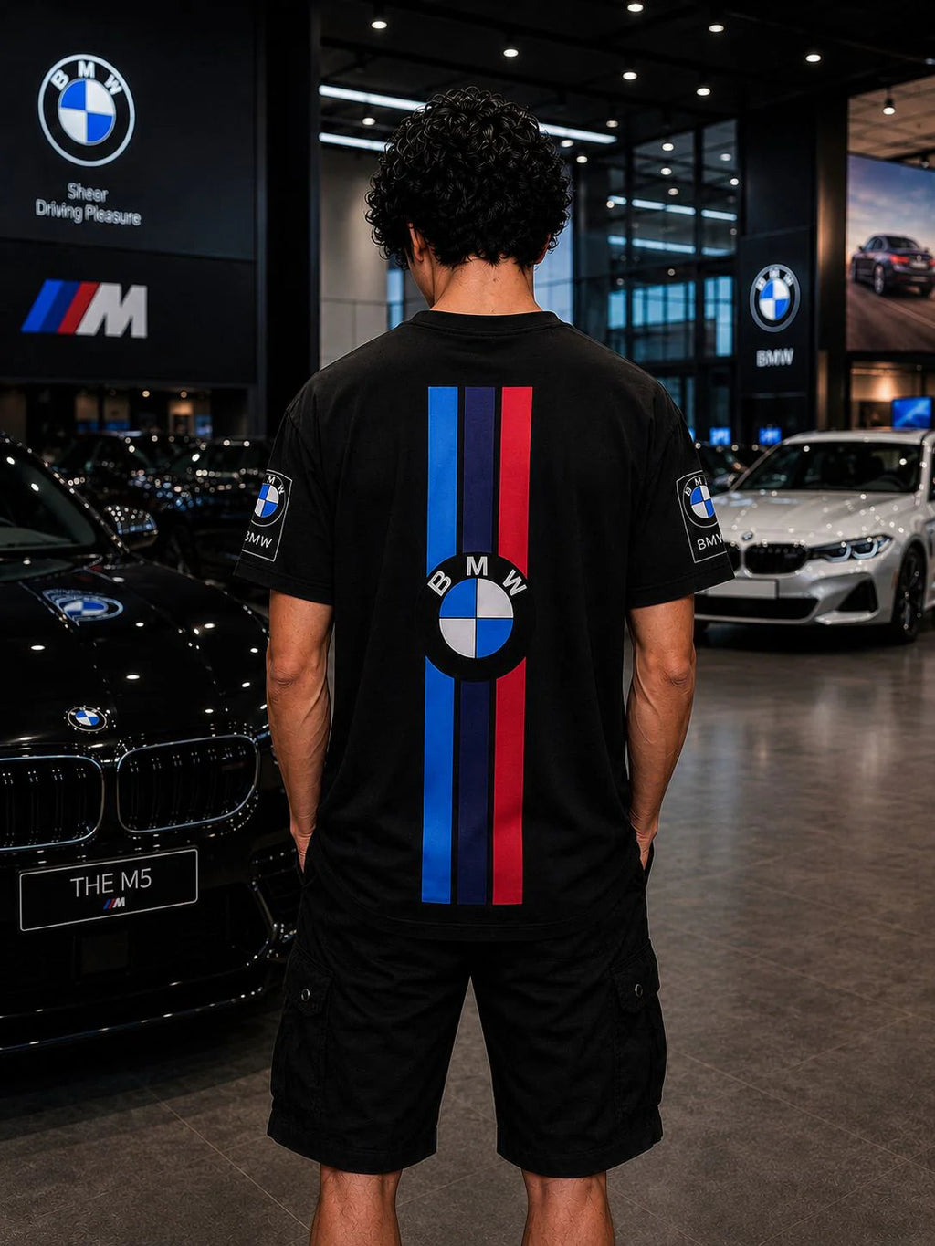 BMW M Series Oversized Black T-Shirt | Premium Motorsport Streetwear