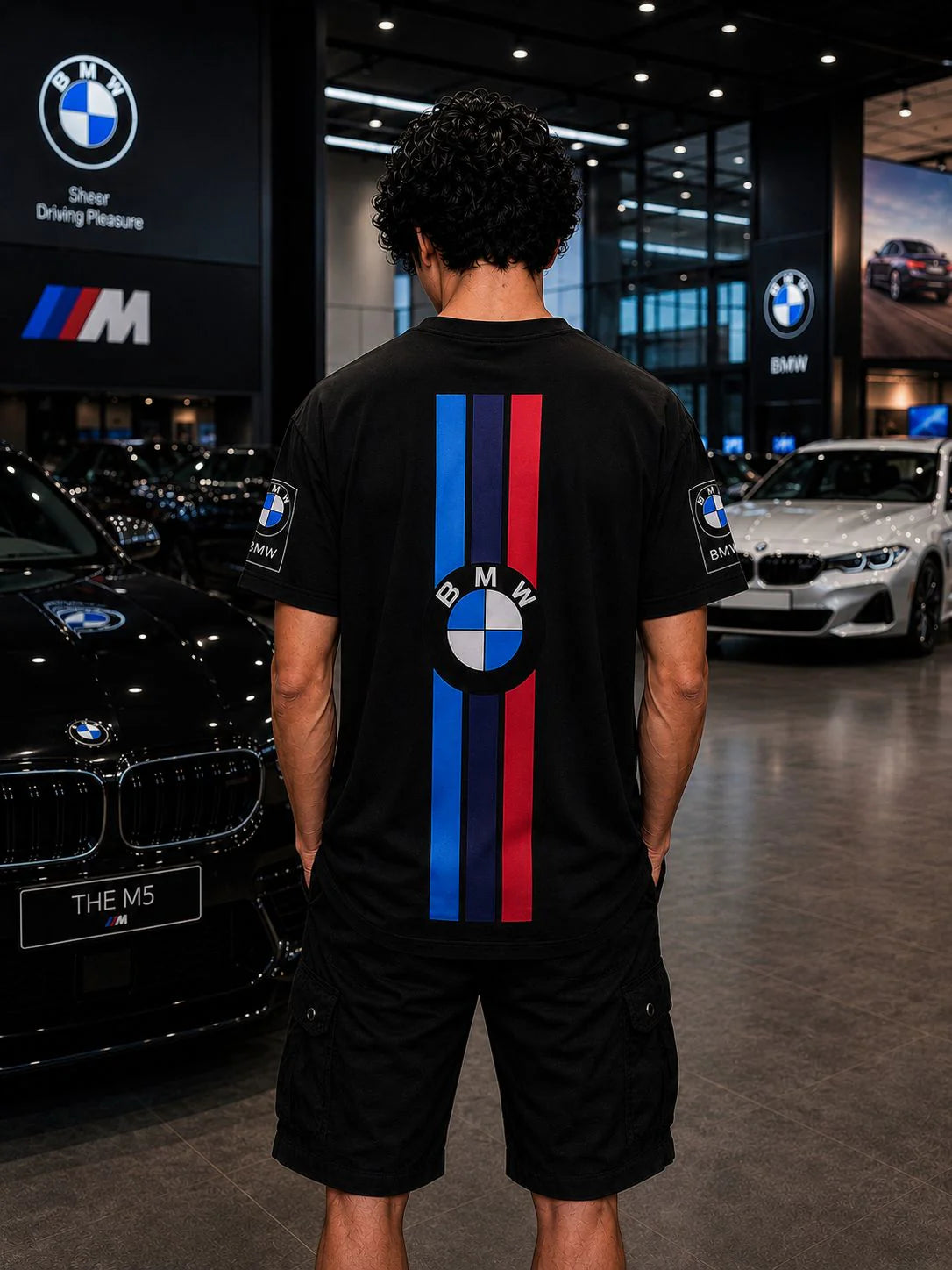 BMW M Series Oversized Black T-Shirt | Premium Motorsport Streetwear