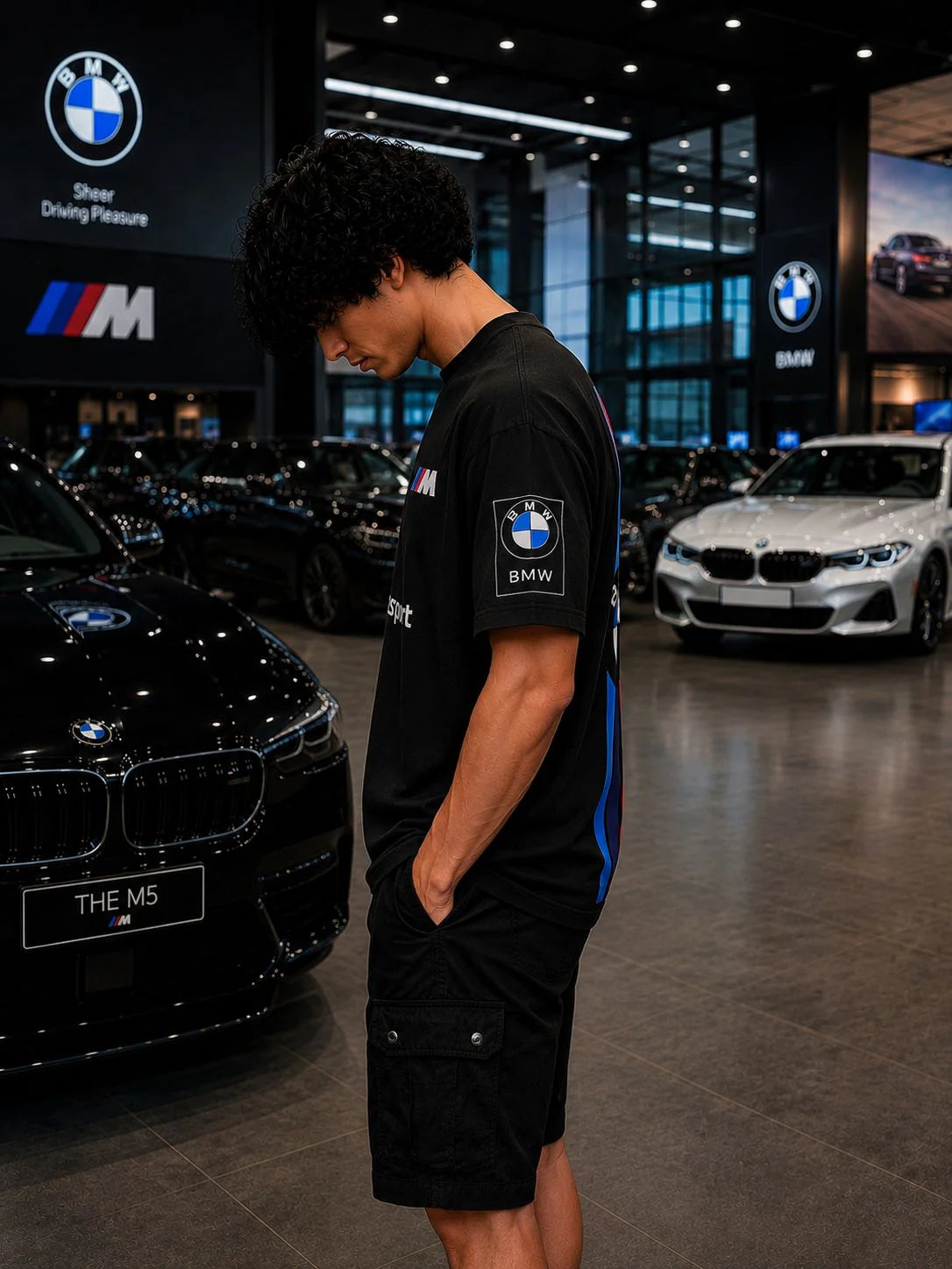 BMW M Series Oversized Black T-Shirt | Premium Motorsport Streetwear
