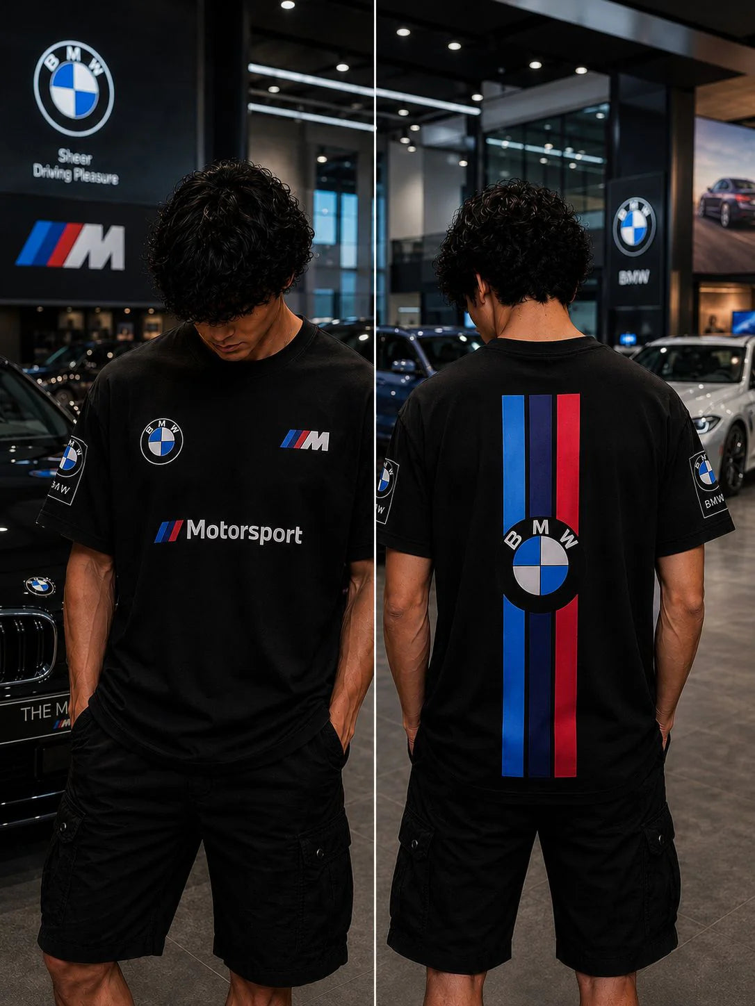 BMW M Series Oversized Black T-Shirt | Premium Motorsport Streetwear