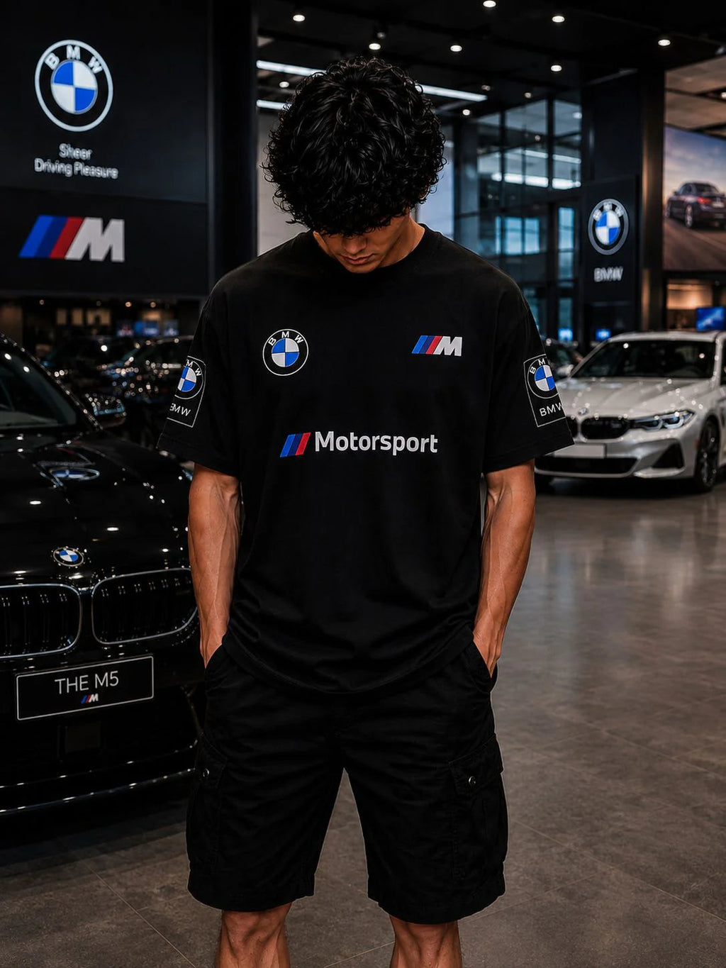 BMW M Series Oversized Black T-Shirt | Premium Motorsport Streetwear