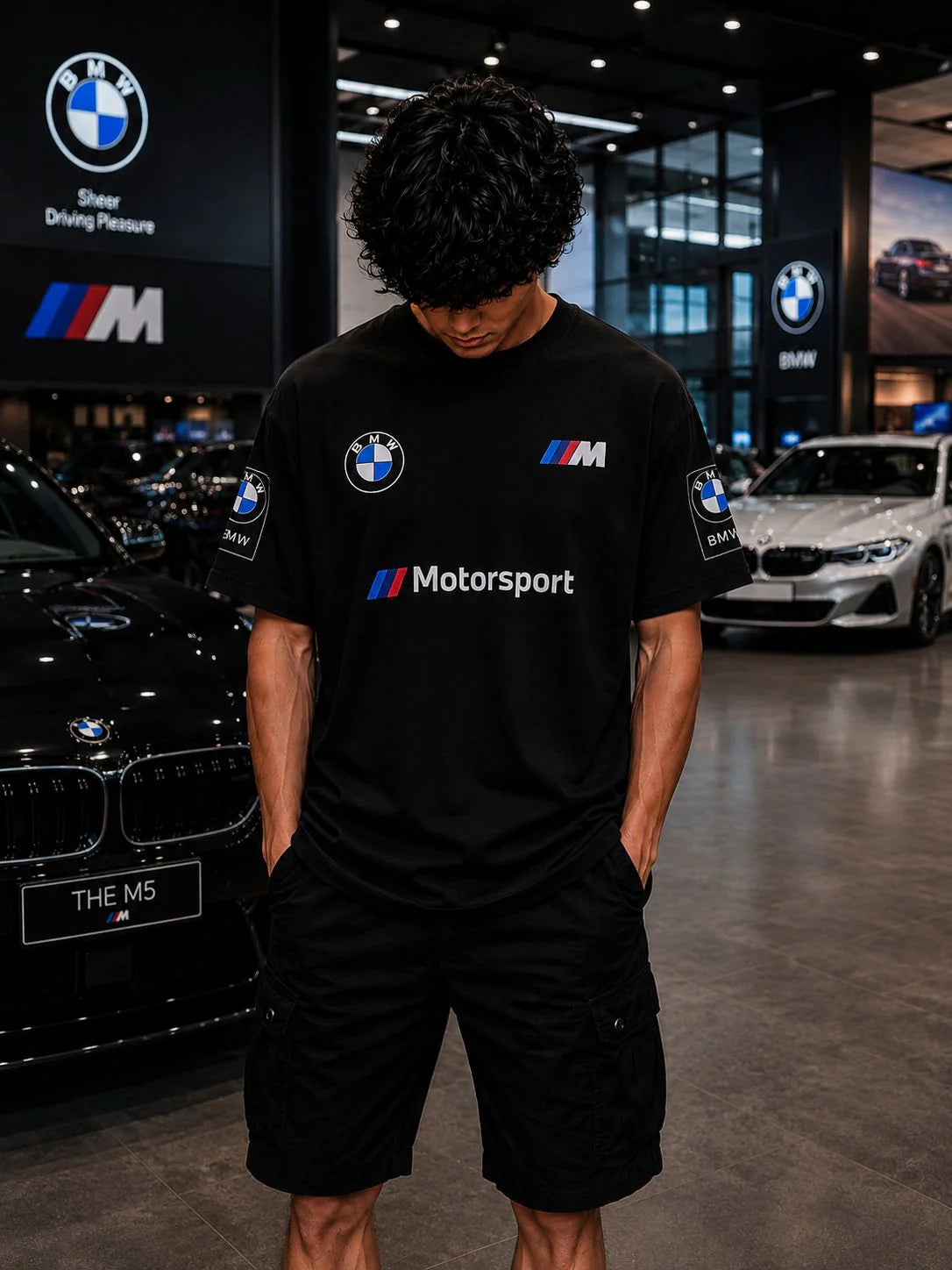 BMW M Series Oversized Black T-Shirt | Premium Motorsport Streetwear