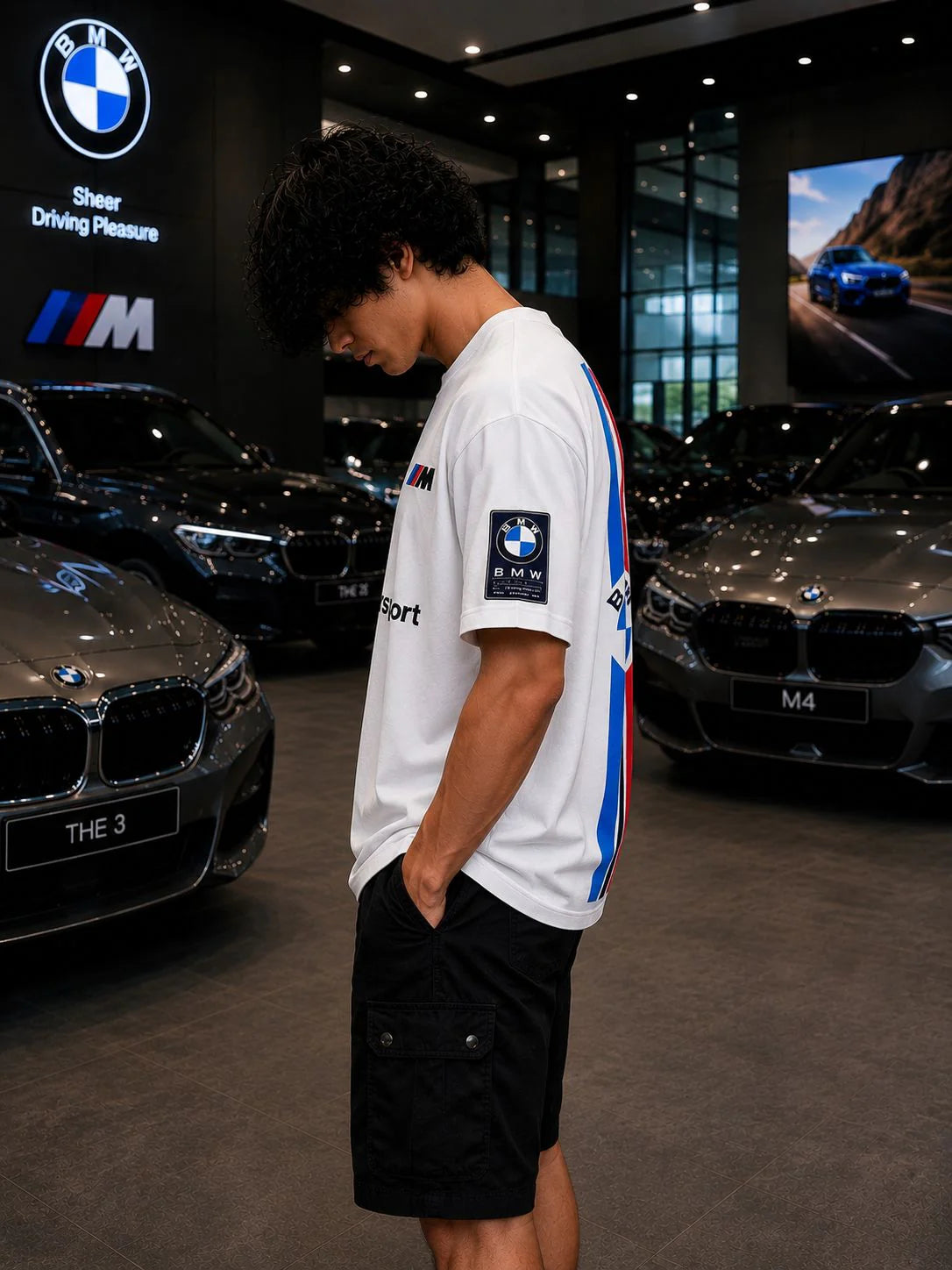 BMW M Motorsport Oversized White T-Shirt | Premium Performance Streetwear